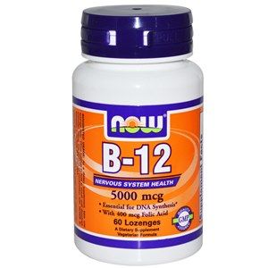 Vitamin B-12 5000mcg (60 Lozenges) NOW Foods